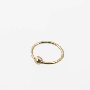Real Gold 14k Helix .cartilage earring .nose ring. hoop helix earring. 14k body piercing .nose ring. boho helix. helix, Eyebrow, Tragus