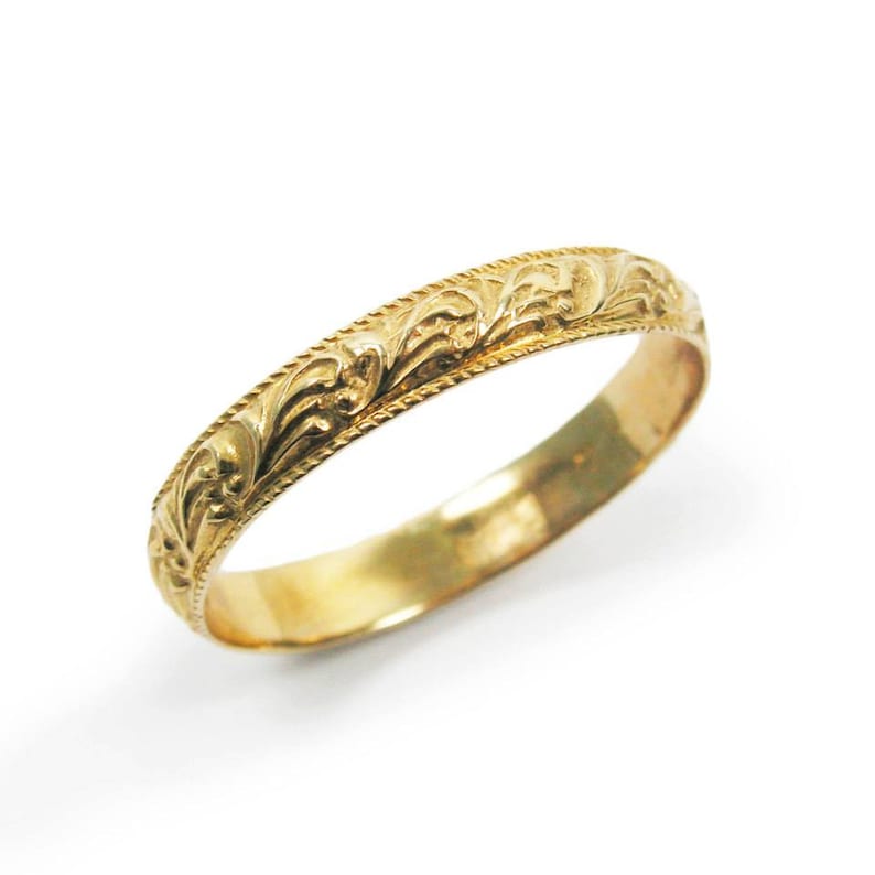 Women wedding ring. wedding band .wedding ring. yellow gold band. gold wedding band .gold wedding ring .women wedding band. image 6
