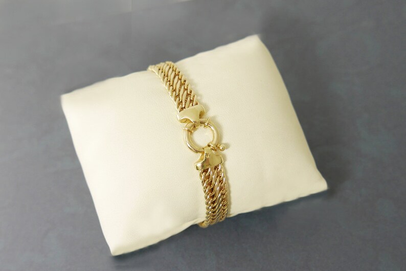 Real 14k Wide Gold Bracelet. Sparkly Gold Bracelet . Real Gold Etsy