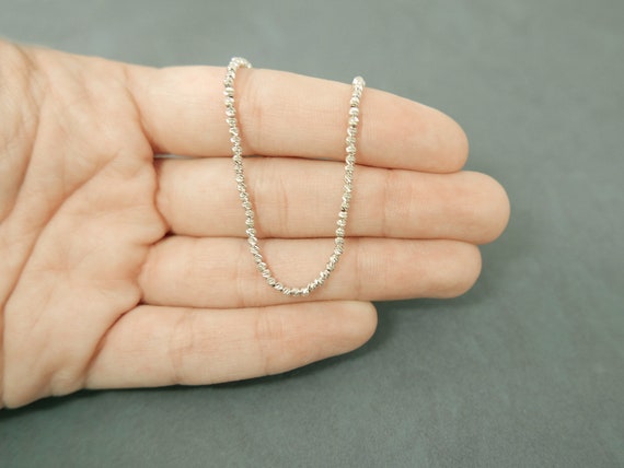 Diamond cut bead necklace deals