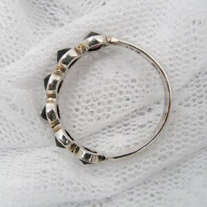 Sterling silver ring. Garnet ring. Natural Garnet spikes ring. Silver ring. Garnet silver ring. Silver garnet ring. sr-9531-587 image 2