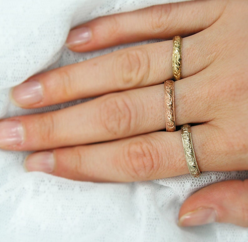 Women wedding ring. wedding band .wedding ring. yellow gold band. gold wedding band .gold wedding ring .women wedding band. image 7