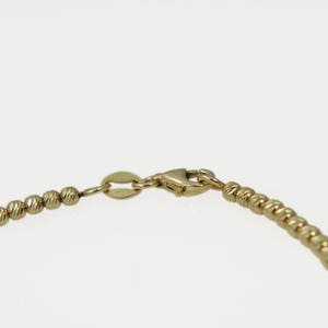 14k Gold Bracelet. sparkly diamond cut beads bracelet. real Gold bracelet, gold jewelry, gold beades, solid gold bracelet, 14k gold bracelet image 4