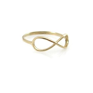 Infinity Ring. 14k Yellow Gold Infinity Ring. Infinity Gold Ring ...