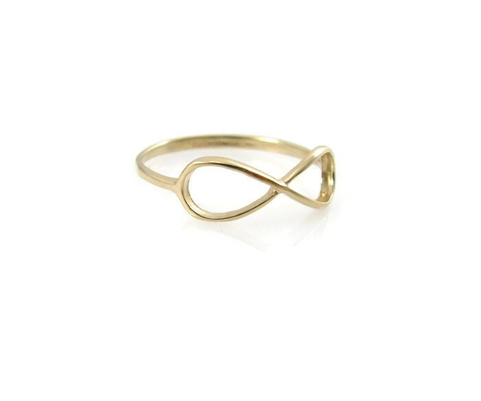 Infinity Ring. 14k Yellow Gold Infinity Ring. Infinity Gold | Etsy