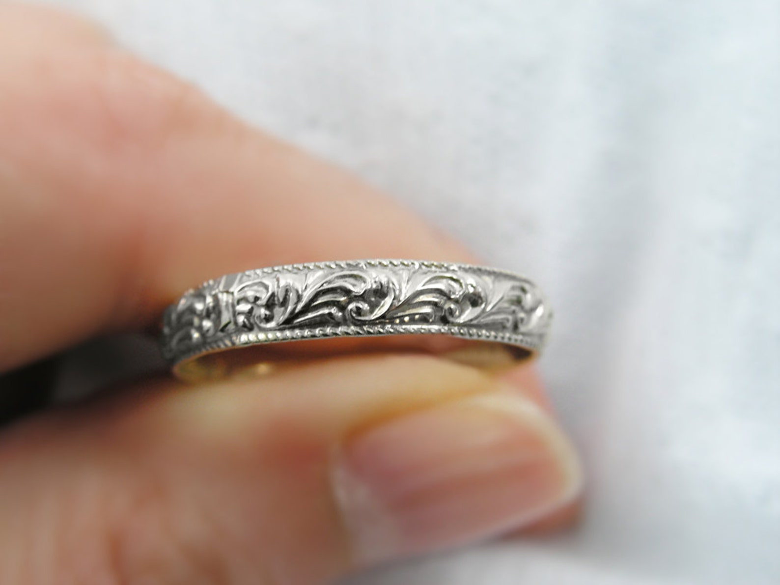 Woman Gold Wedding Band. Texture Gold Wedding Band . Real Gold Wedding ...