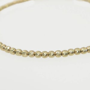 14k Gold Bracelet. sparkly diamond cut beads bracelet. real Gold bracelet, gold jewelry, gold beades, solid gold bracelet, 14k gold bracelet
