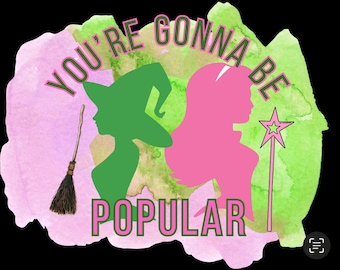 Wicked Broadway Fan Art PNG-bundel: heksensilhouet (digitale download)