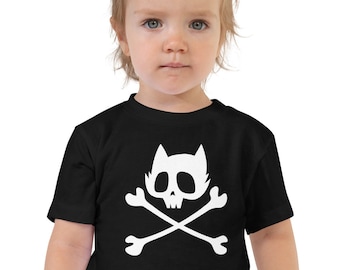 Kitty CrossbonesToddler Short Sleeve Tee
