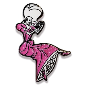 Marie Antoinette Pink Glitter Enamel Pin