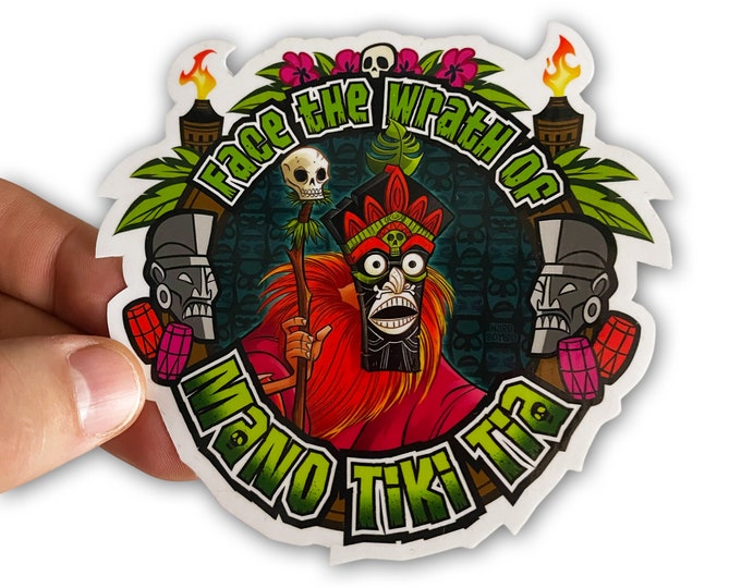 Tiki Witch Doctor 4" Vinyl Sticker - Free Shipping!