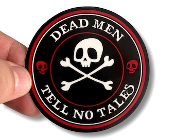 Pirate Skull & Crossbones 3" Vinyl Sticker - Free Shipping!