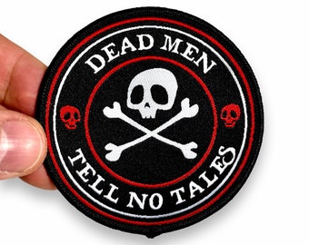 Pirate Skull & Crossbones 3" Fabric Patch - Free Shipping!