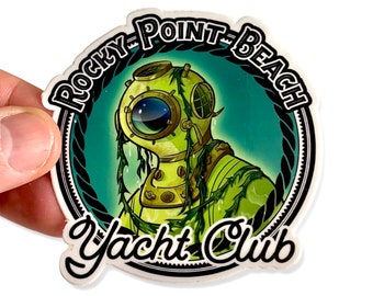 Rocky Point Beach Yacht Club 3" Vinyl Sticker - Free Shipping!