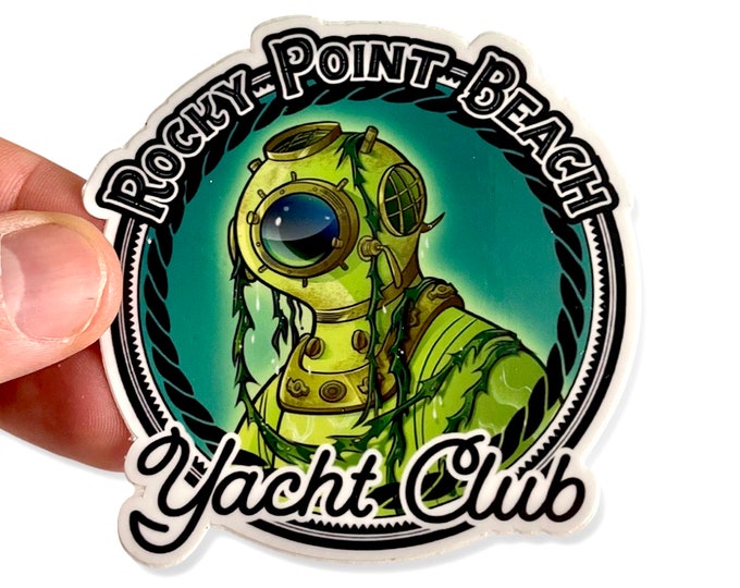 Rocky Point Beach Yacht Club 3" Vinyl Sticker - Free Shipping!