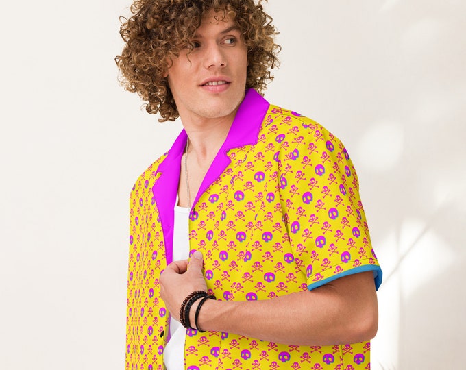 80's Pop Art Pirate Unisex Button-Up Shirt