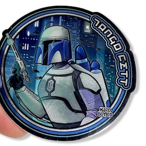 STAR WARS: Jango Fett vinylsticker - gratis verzending!