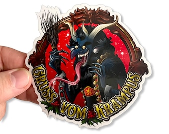 KRAMPUS Christmas Devil 4" Vinyl Sticker - Free Shipping!