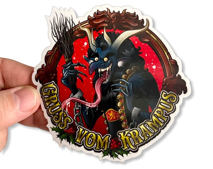 KRAMPUS Christmas Devil 4" Vinyl Sticker - Free Shipping!
