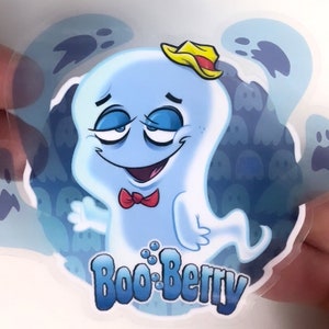 BOO-BERRY 4" TRANSPARENT vinyl sticker - Free Shipping!