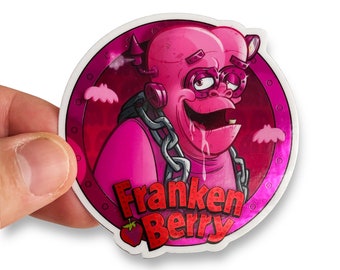FRANKEN BERRY 3" Metallic Vinyl Sticker - Free Shipping!