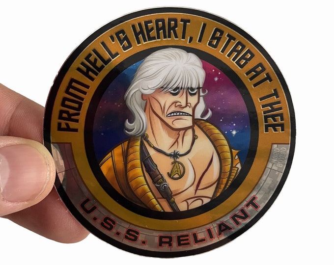 STAR TREK: The Wrath of Khan 3" Metallic Vinyl Sticker - Free Shipping!