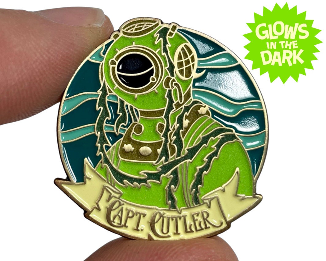 Captain Cutler Glow-in-the-Dark Metal Enamel Pin