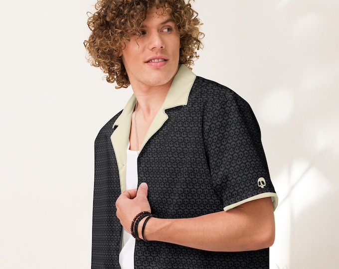 Pirate Skull & Crossbones Unisex Button-Up Shirt