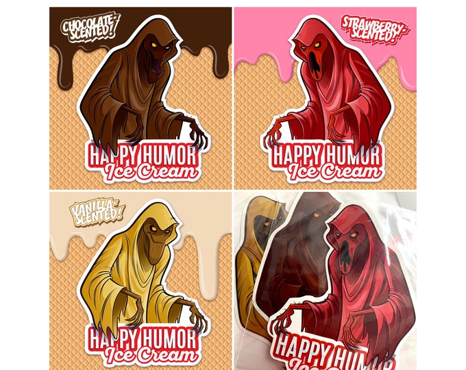 Ice Cream Phantoms *SCENTED* Stickers - Set of 3! - Free Shipping!