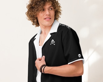 Jolly Roger Pirate Unisex Button-Up Shirt