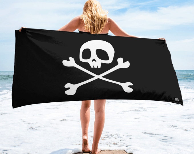 Pirate Skull & Crossbones Beach Towel