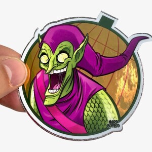 SPIDER-MAN: Green Goblin 2-klistermärkesset - 7,5 cm metalliska vinylklistermärken - Fri frakt! bild 3