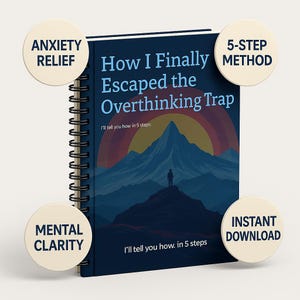 Anxiety Relief Workbook | 5-Step Overthinking Guide (PDF)