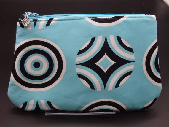 Aqua Travel Bag Blue Cosmetic Clutch Makeup Bag Zip Pouch | Etsy