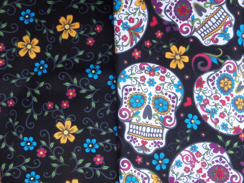 Table Cloth Folkloric Skull Day of the Dead D\u00eda de los Muertos Sugar Skulls Table Linens Napkins Table Runner Alter Cloth