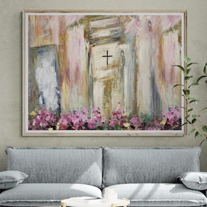 Modern Christian Art, Angel Art Prints &#39;Angel in The Church&#39;  by June Jameson