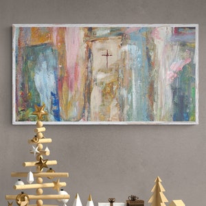 Prints of 'Angel in The Church' - Original Oil Painting by June Jameson; Christian Art, Abstract Christian Art - Modern View