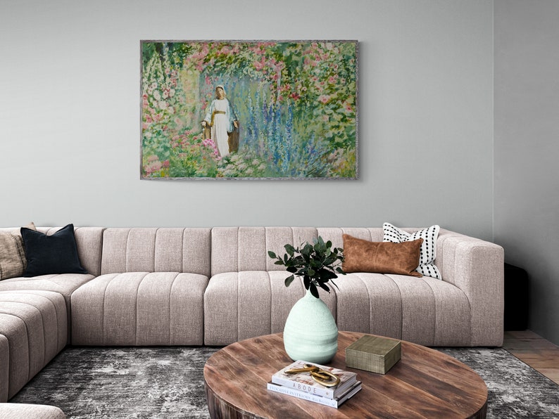 Our Lady of Grace Art Catholic Canvas Art Blessed Mother Etsy