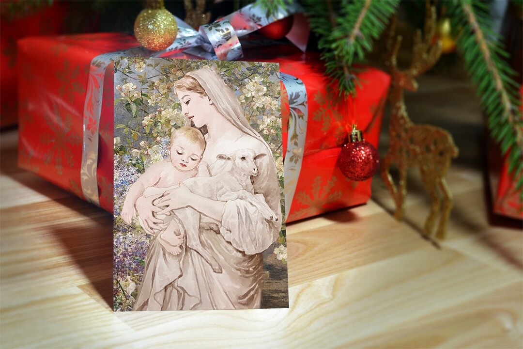 Catholic Christmas Cards 5x7 Pack of 10 With Envelopes Etsy