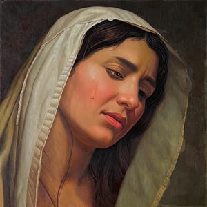 Our Lady of Sorrows Art Print, Mater Dolorosa Catholic Art by June