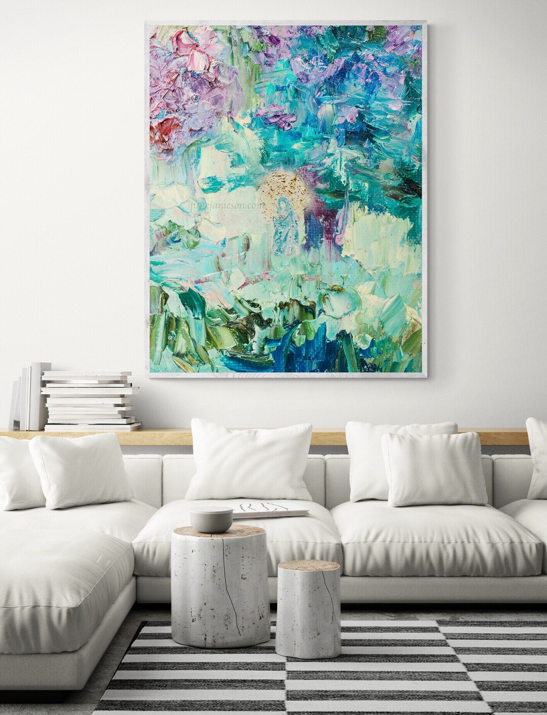 Virgin Mary Painting, Catholic Wall Art, Catholic Art Prints, Virgin