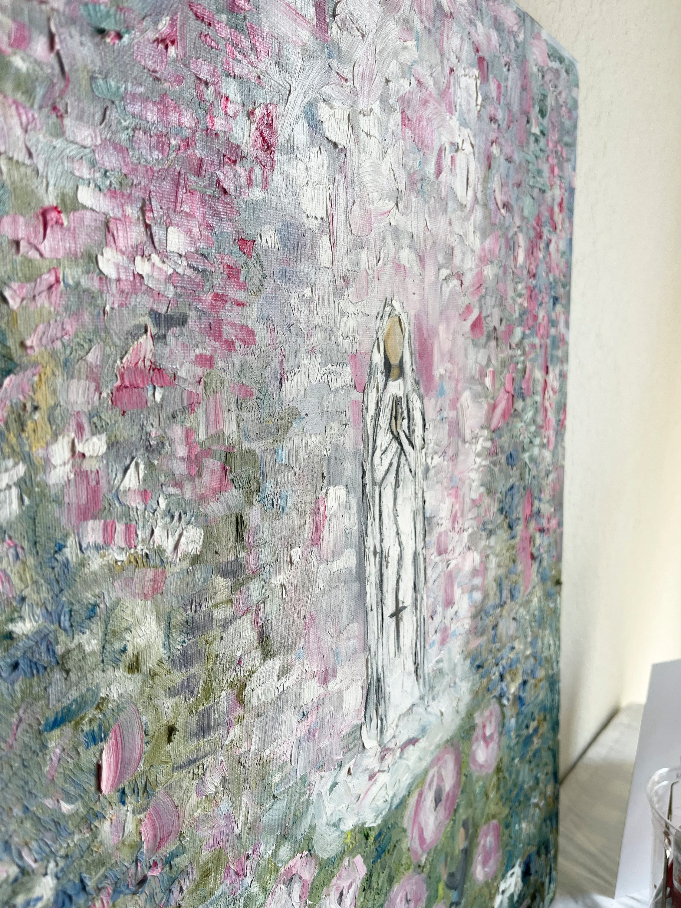 Catholic Art Modern Original Oil on Canvas Panel 18x24 Etsy