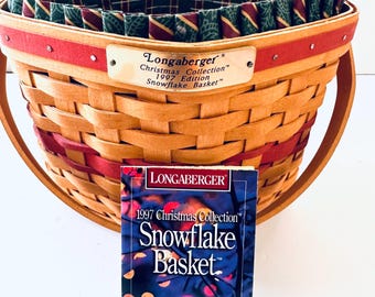 Longaberger Christmas Collection 1995 Edition Cranberry Basket. New  with liner