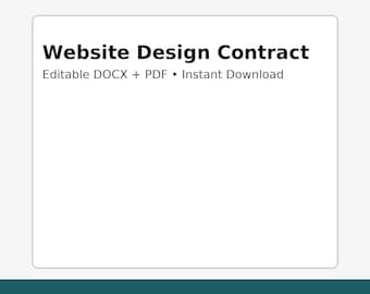 Website Design Contract