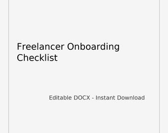 Freelancer Onboarding Checkliste