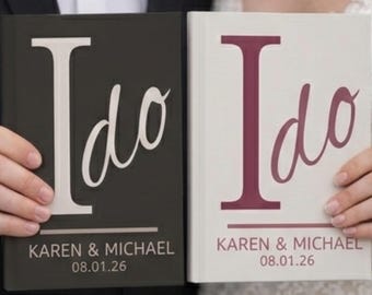 Personalized Wedding Vow Book | Custom Names, Date Hardcover Keepsake