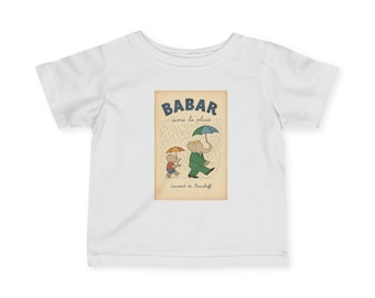 Babar the Elephant Kids Tee: Vintage Storybook Graphic Shirt