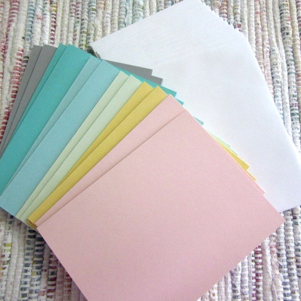 Blank Colored Cards and Envelopes  Set of 12