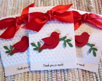 Thank You Cards  Red Bird  Set of 6