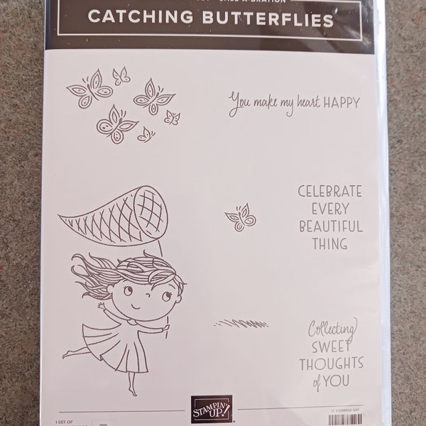 Stampin Up Retired Catching Butterflies Stamp Set